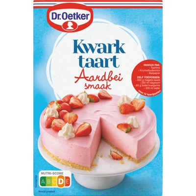 Dr. Oetker Kwarktaart aardbeismaak bakmix