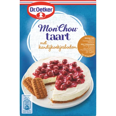 Dr. Oetker Monchou taart kandijkoekjesbodem bakmix