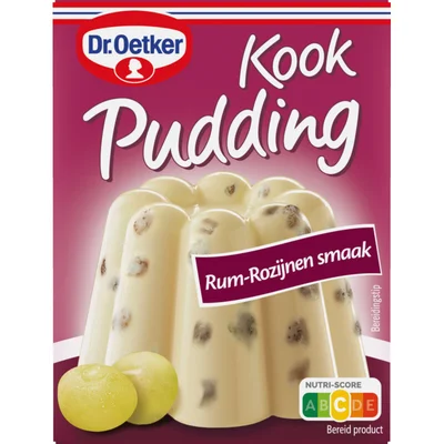 Dr. Oetker Kookpudding rum-rozijnen smaak