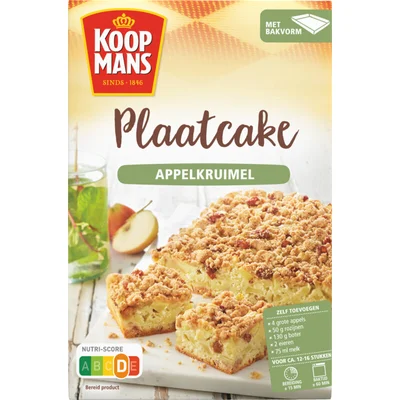 Koopmans Plaatcake appelkruimel