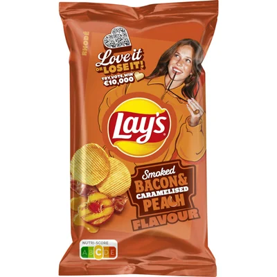 Lay's Smoked bacon & caramelised peach flavour