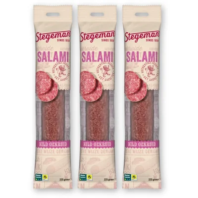 Stegeman Salami mild gekruid 3-pack