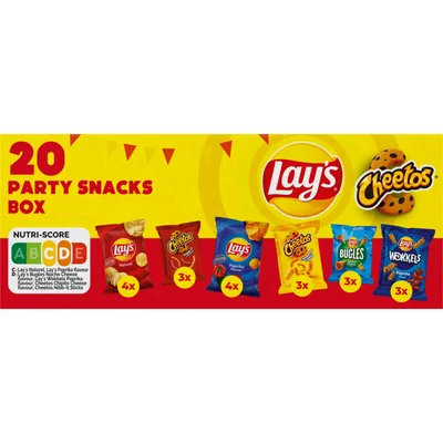 Lay's Partybox chips 20 uitdeelzakjes
