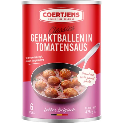 Coertjens Gehaktballen in tomatensaus