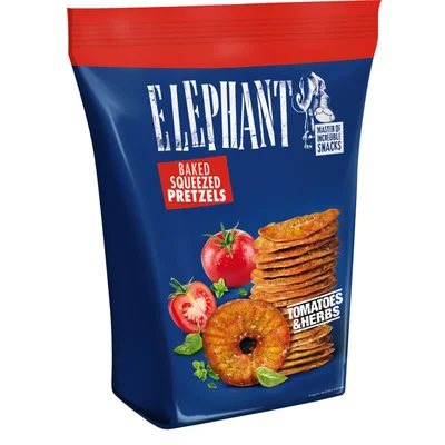 Elephant Pretzels tomatoes & herbs