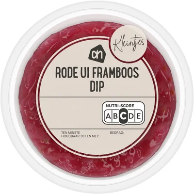 AH Rode ui framboos dip kleintjes