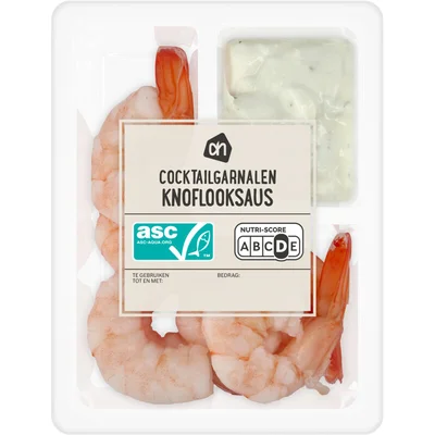 AH Cocktailgarnalen knoflooksaus
