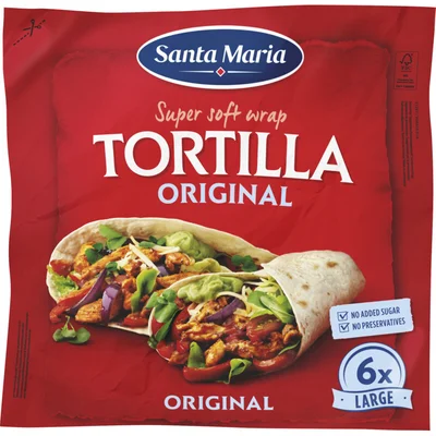 Santa Maria Tortilla wraps original 6x large