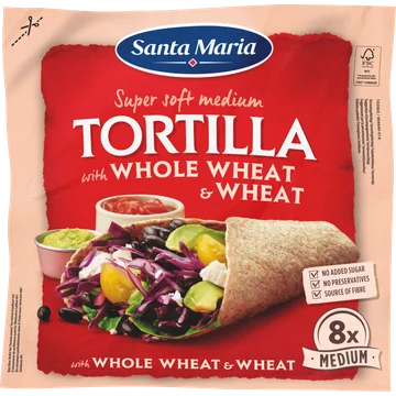 Santa Maria Tortilla wraps met volkorentarwe 8x med