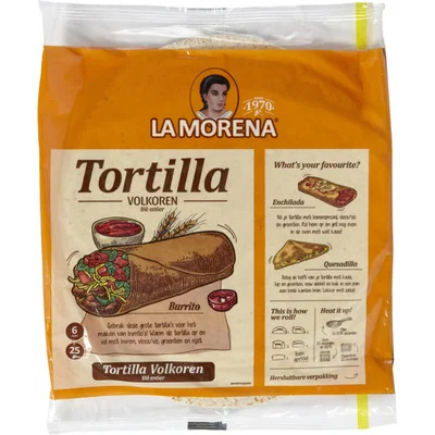 La Morena Volkoren tortilla wraps large
