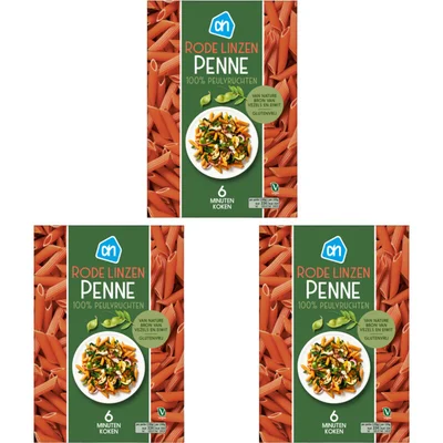 AH Rode linzen penne 3-pack