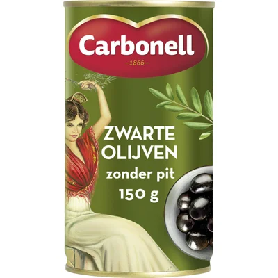 Carbonell Zwarte olijven zonder pit