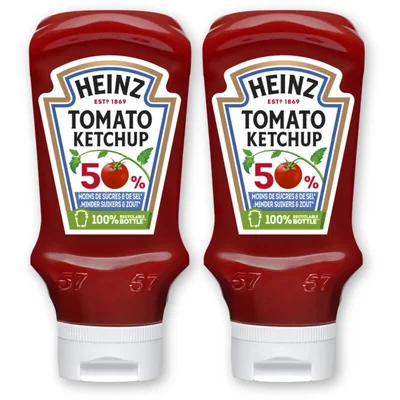 Heinz 50% minder suikers & zout 2-pack