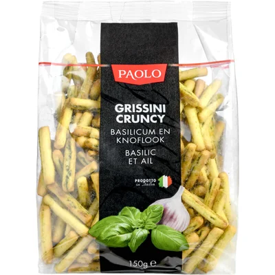 Paolo Cruncy stick knoflook & basilicum