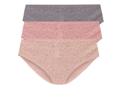 esmara® 3 dames-minislips van kant