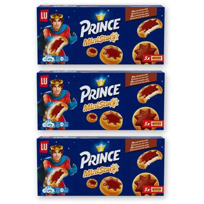 LU Prince ministars melkchocolade 3-pack
