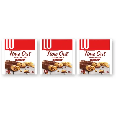 LU Time out koekrepen choco chip 3-pack