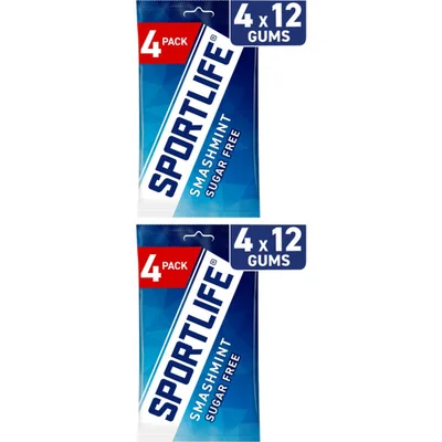 Sportlife Smashmint sugar free gums 8-pack