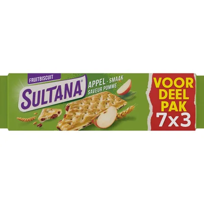 Sultana Fruitbiscuit appel voordeelpak