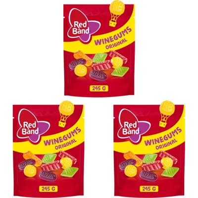 Red Band Winegums original 3-pack