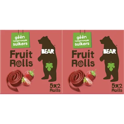 Bear Fruit rolls aardbei 2-pack