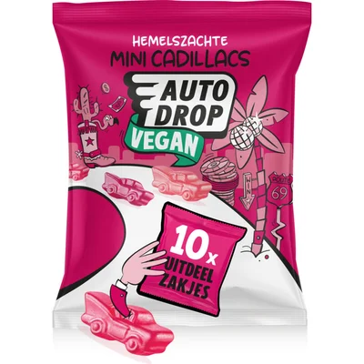 Autodrop Vegan mini cadillacs uitdeelzak