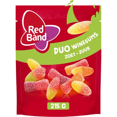 Red Band Duo winegums zoet zuur