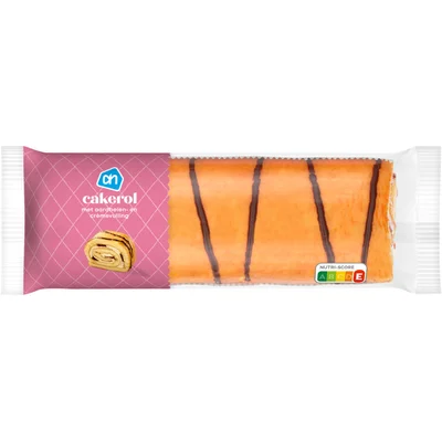 AH Cakerol met aardbeien en crèmevulling