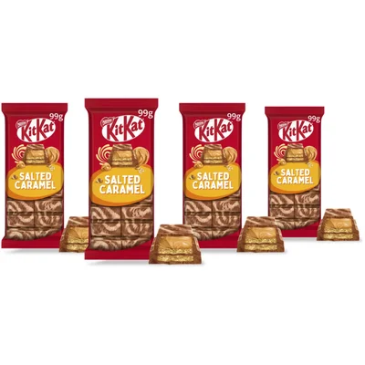 Kitkat Melkchocoladereep salted caramel 4-pack