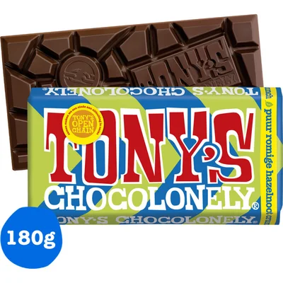 Tony's Chocolonely Reep puur romige hazelnoot