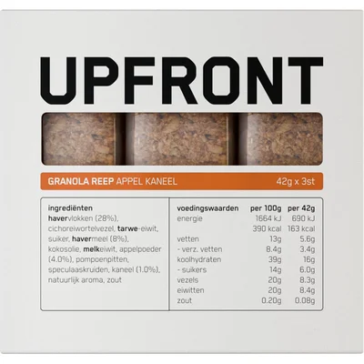 Upfront Granola reep appel kaneel smaak
