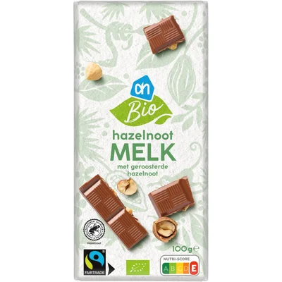 AH Biologisch Reep hazelnoot melk