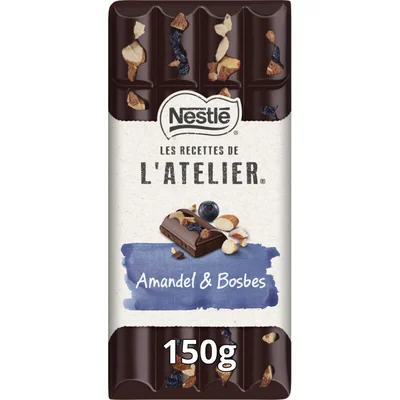 L'Atelier Pure chocoladereep amandel & bosbes