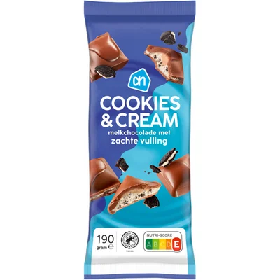 AH Reep melkchocolade cookies & cream