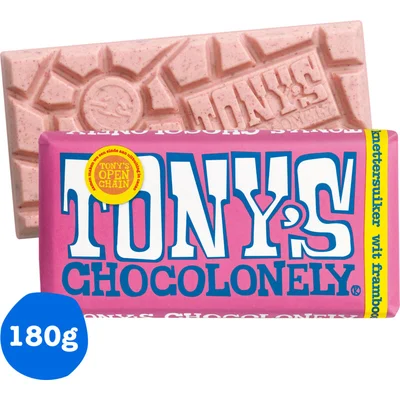 Tony's Chocolonely Reep wit framboos knetter