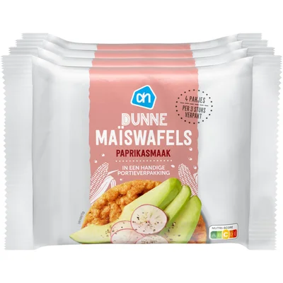 AH Dunne maiswafels paprika 4-pack