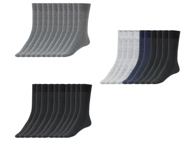 LIVERGY® Sokken voor heren, 10 paar, biokatoen, polyamide en elastaan