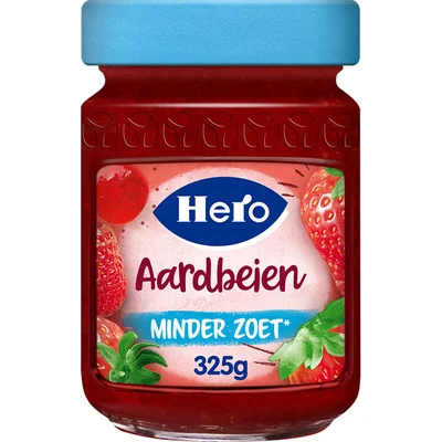 Hero Jam minder zoet aardbeien