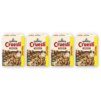 Quaker Cruesli chocolate value pack 4-pack