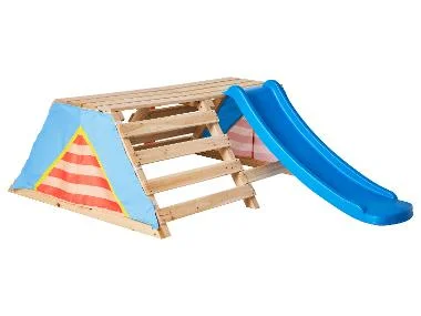 lupilu® Houten klimrek met glijbaan