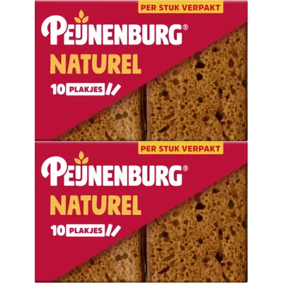 Peijnenburg Ontbijtkoek naturel 20-pack