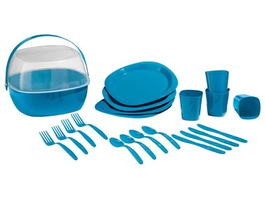 ERNESTO® Picknickset, 21 stuks, met draagkoffer