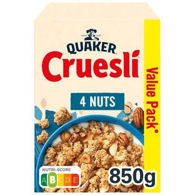 Quaker Cruesli 4 nuts value pack