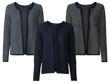 esmara® Gebreide cardigan voor dames, met katoen en polyacryl
