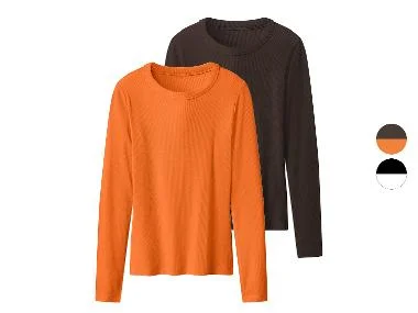 esmara® 2 Geribde dames shirts