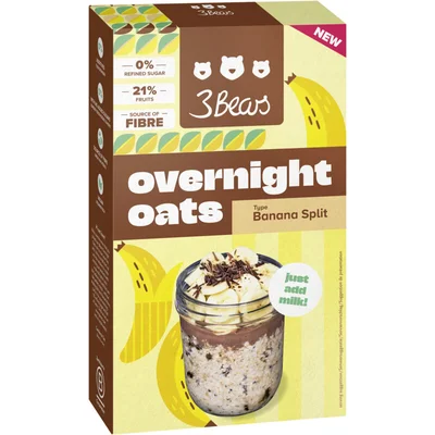 3Bears Overnight oats banana split