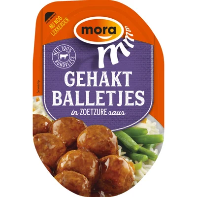 Mora Gehaktballetjes in zoetzure saus