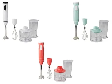 SILVERCREST® staafmixerset, 5-delig, 600 watt, met edelstalen opzetstukken, maatbeker